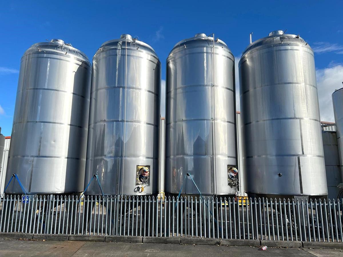 Used 60,000 Litre 316 Stainless Steel Jacketed Tanks
