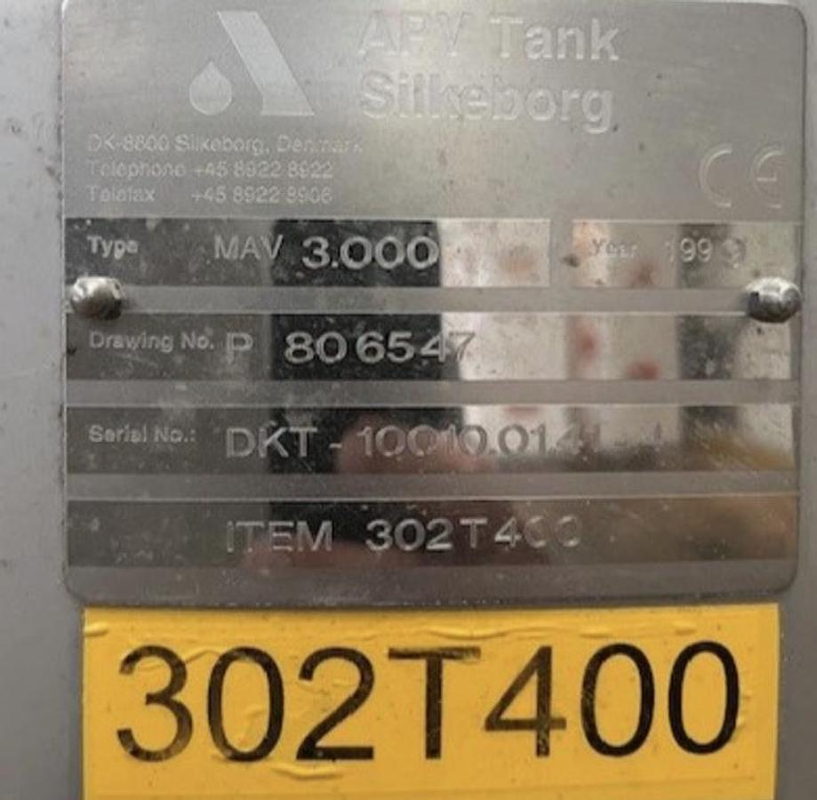 Used 3000 Litre 304 Stainless Steel Mixing Tanks with Insulation