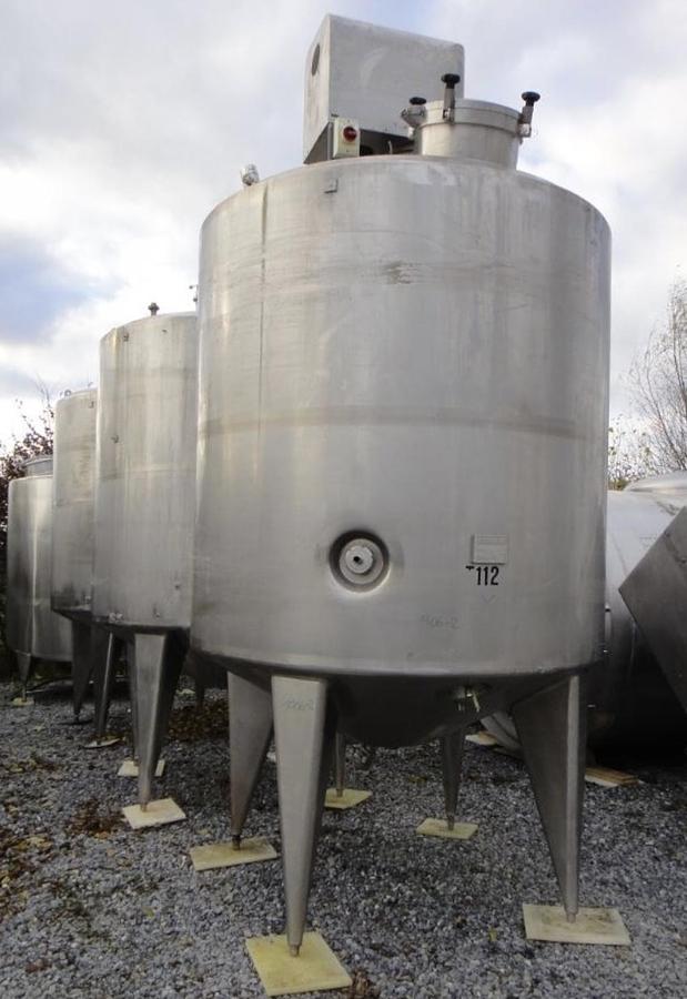 Used 6000 Litre 304 Stainless Steel Mixing Tanks