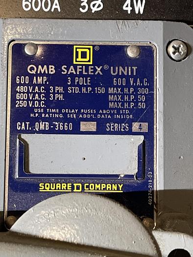 Used Square D QMB-3660 Ser 4