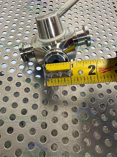 Used GE Healthcare Salvi DN6 814 4-way 316L Valve 18-5758-01 w/ 1/2" Sanitary Fitting