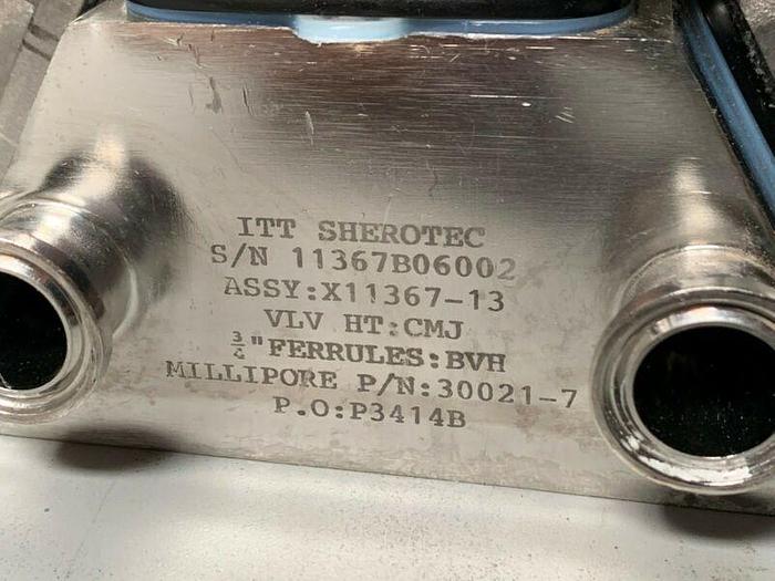 Used 3 ITT Pure-Flo Sherotec Stainless Steel Valves w/ Position Monitor 3/4" Sanitary