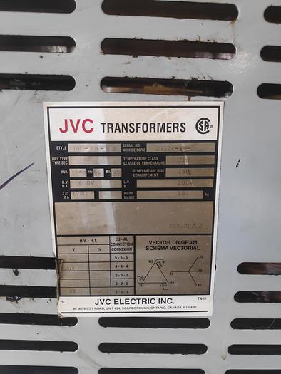 Used 45 KVA 600V TO 208/120V TRANSFORMER