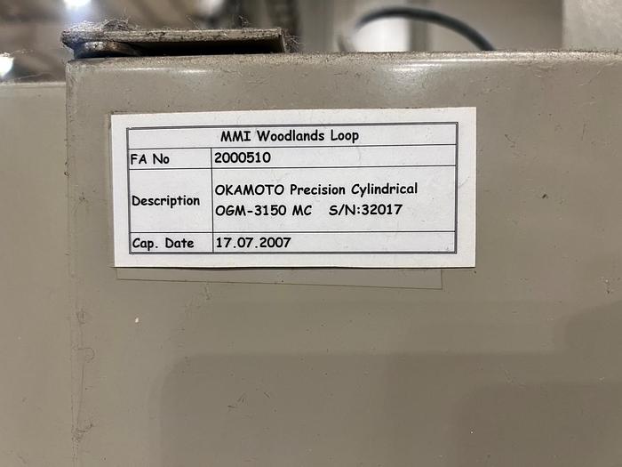 Used 2007 Okamoto OGM-3150 MC