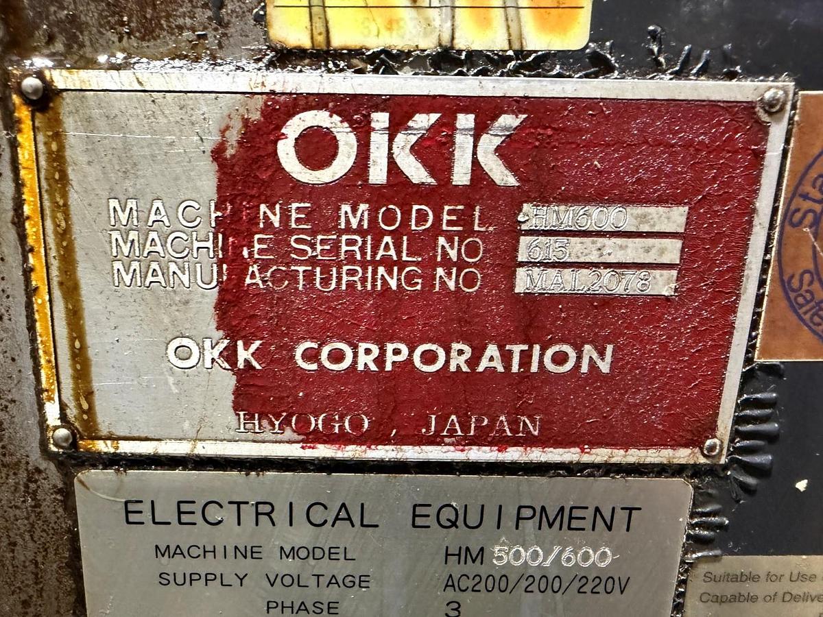 Used OKK HM600 Horizontal Machining Center