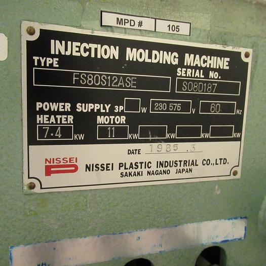 Used Nissei FS80S12ASE Injection Molding Machine 