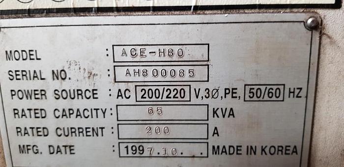 Used Daewoo ACE-H80 Horizontal Machining Center