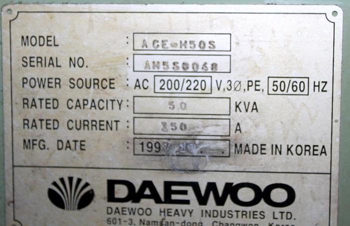 Used Daewoo ACE-H50S Horizontal Machining Center