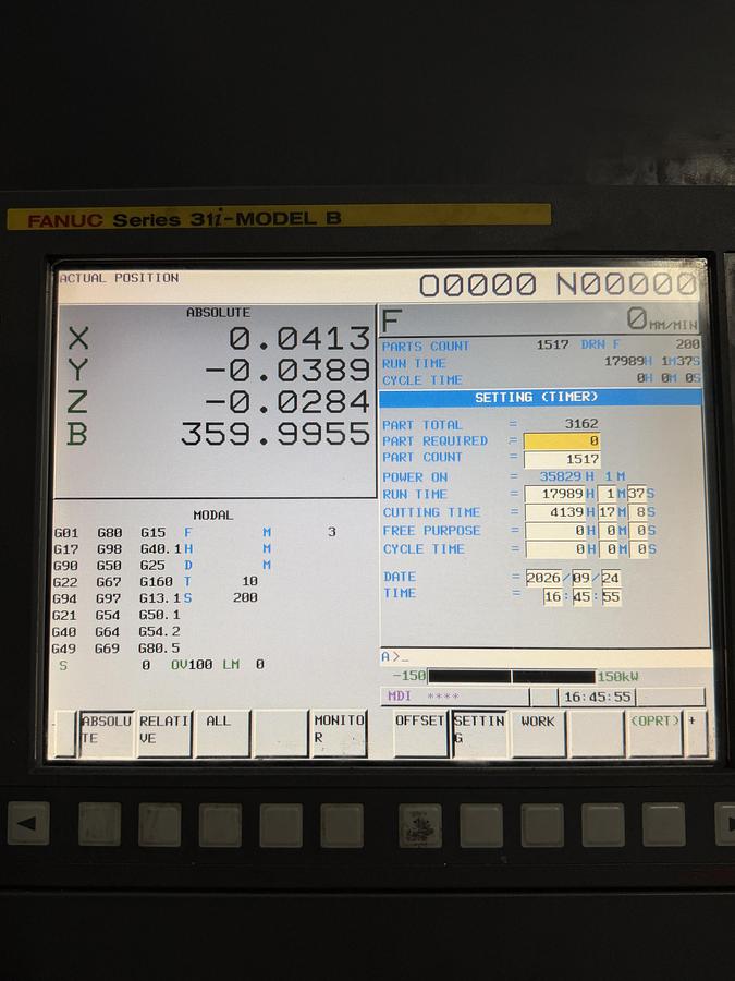 Used 2019 ENSHU GE 480H HMC 20K RPM, HSK63A (VERY LOW HOURS)