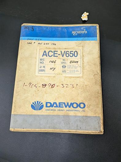 Used Daewoo DMV 650 Vertical Machining Center