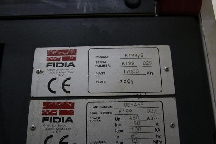 Used FIDIA VERTICAL MACHINING CENTER
