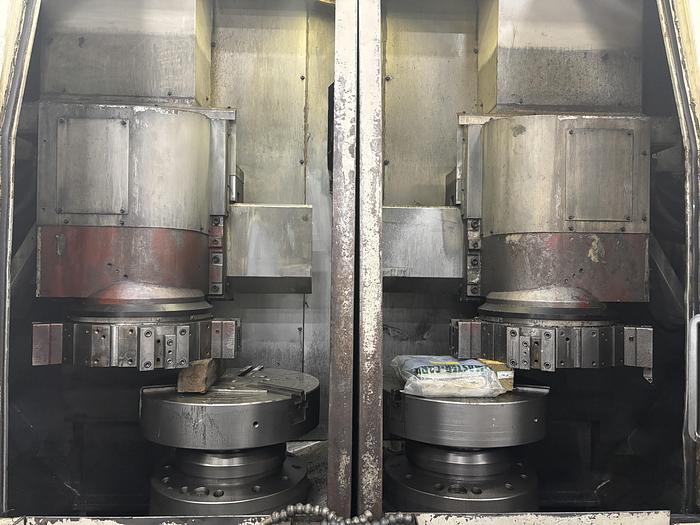 Used Okuma & Howa Model 2SP-V55 Twin Spindle CNC Vertical Turning Lathe