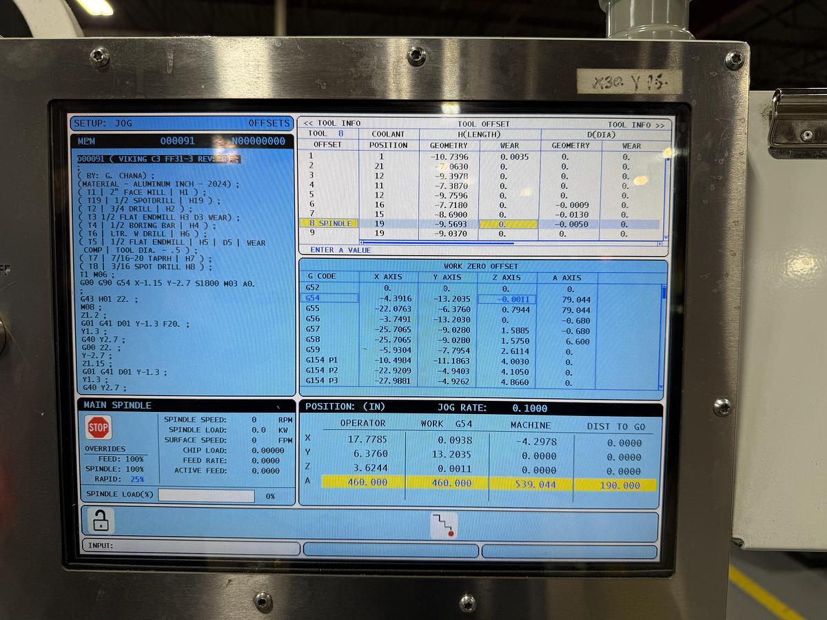 Used HAAS VF-2 CNC VERTICAL MACHINING CENTER