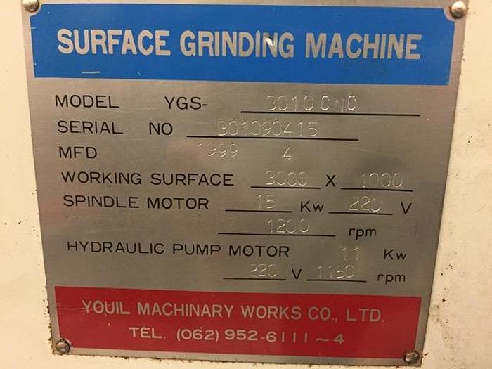 Used Youil YGS-3010 CNC Surface Grinder 