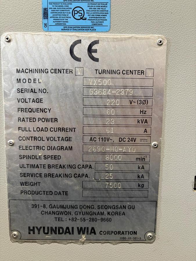 Used Specifications