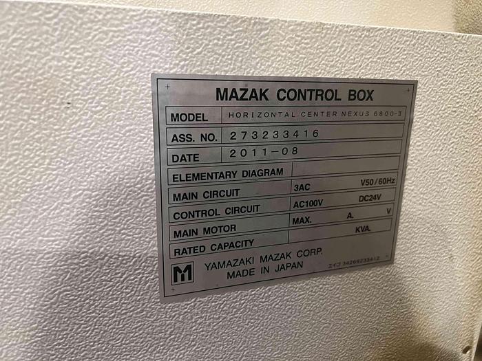 Used MAZAK HCN 6800-II HMC
