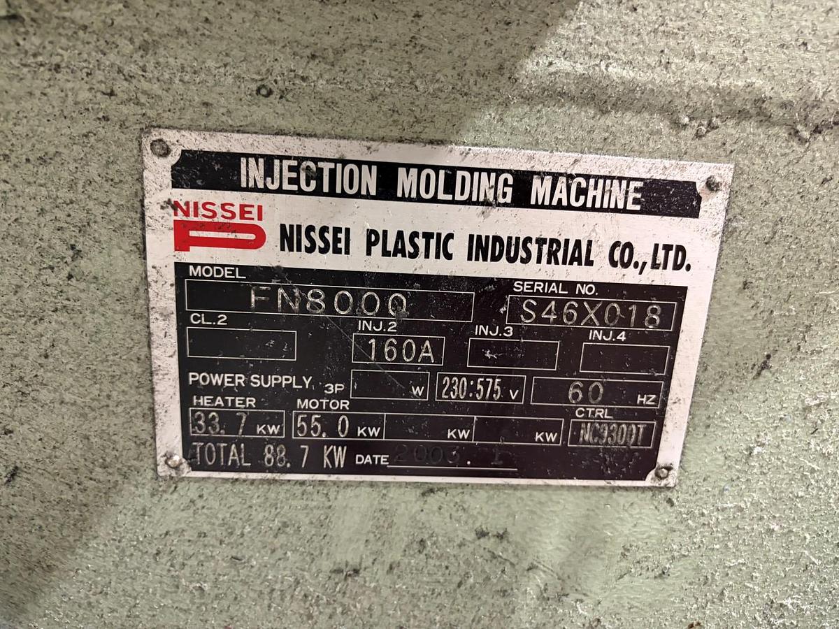 Used NISSEI FN8000 INJECTION MOLDING MACHINE