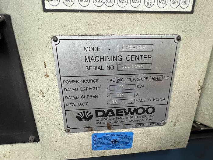 Used DAEWOO ACE-H80 HORIZONTAL MACHINING CENTER