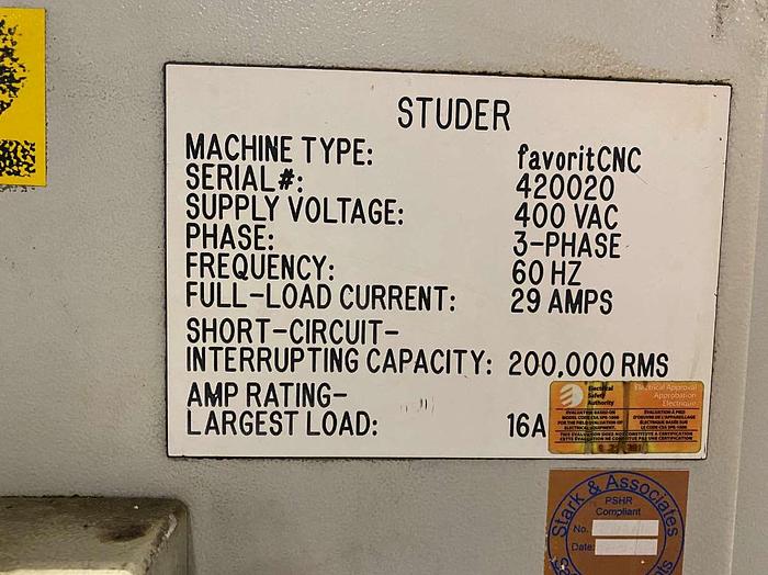 Used STUDER S60_CNC Cylindrical Grinder 