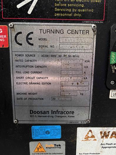 Used 2010 Doosan LYNX 220LC TURNING CENTER