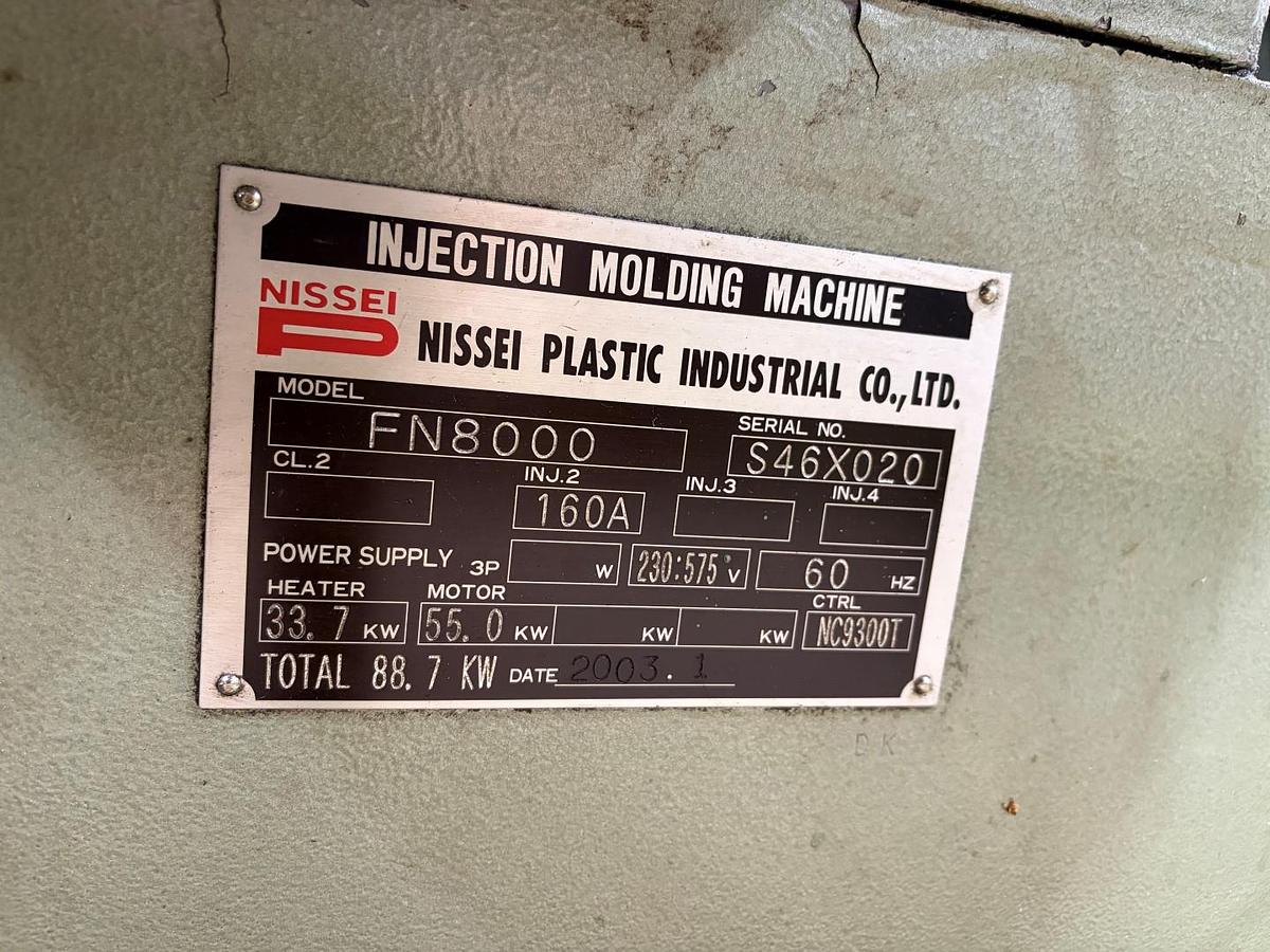 Used NISSEI FN8000 INJECTION MOLDING MACHINE