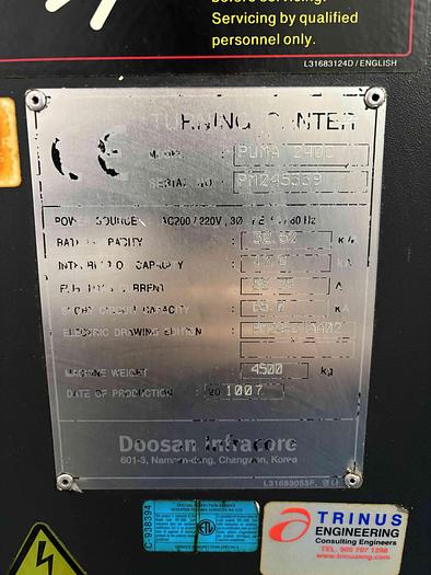 Used DAEWOO PUMA 240C TURNING CENTER