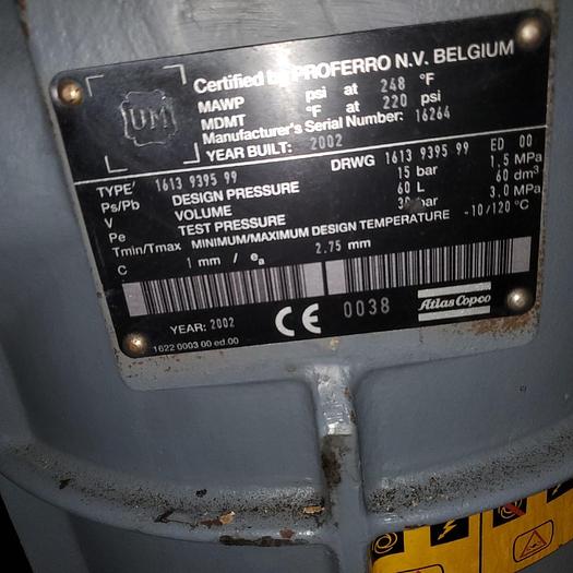 Used 2002 GA 90VSD Compressor