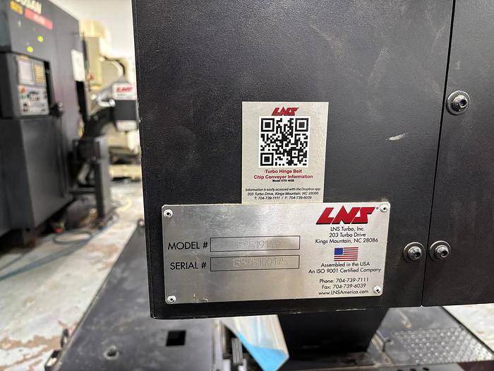 Used LNS TURBO HINGE BELT CHIP CONVEYOR