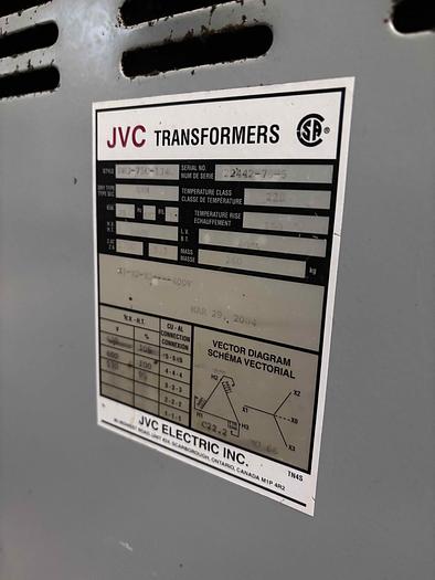 Used 75 KVA 600V to 400V TRANSFORMER