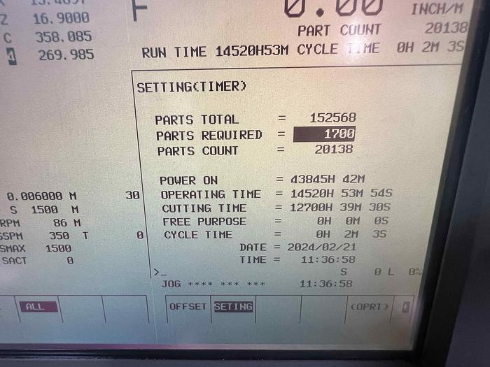 Used TAKISAWA EX310 TURNING CENTER WITH LIVE MILLING