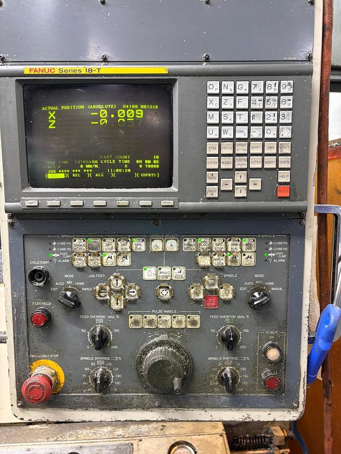 Used OKUMA & HOWA 2SP-V35 CNC TWIN-SPINDLE VERTICAL TURNING CENTER