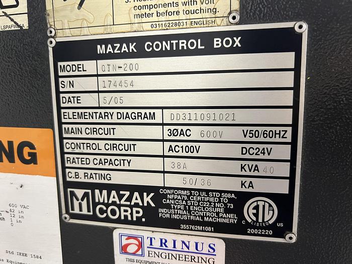 Used Mazak QTN 200 Turning Center