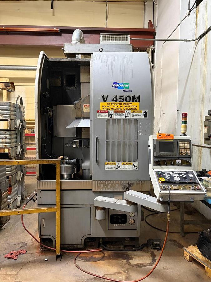 Used DOOSAN V450M CNC VERTICAL TURNING CENTER