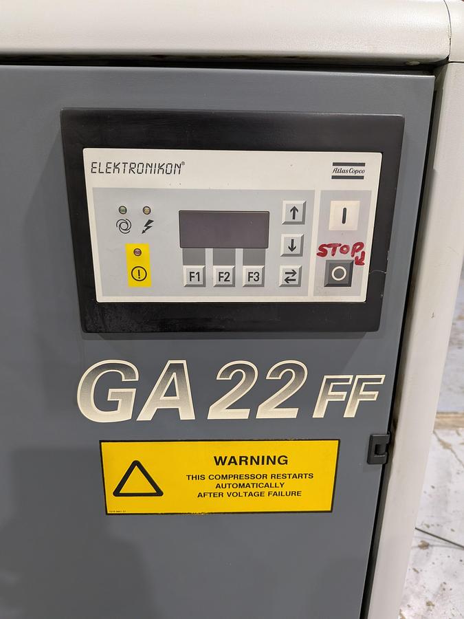 Used ATLAS COPCO GA 22 FF AIR COMPRESSOR