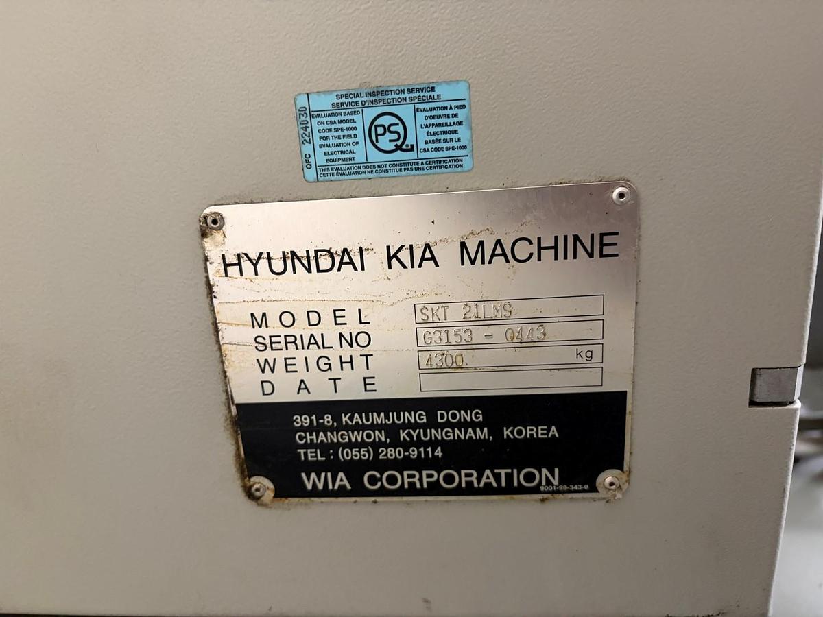 Used HYUNDAI KIA SKT21LMS CNC TURNING CENTER