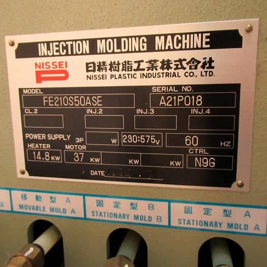 Used Nissei FE210S50ASE Injection Molding 