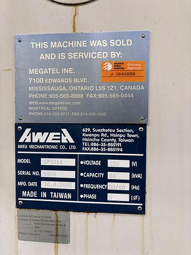 Used AWEA SP3016 – HSS HMC