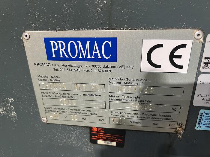 Used Promac ZEPHYR VTT 30 Vertical Machining Center