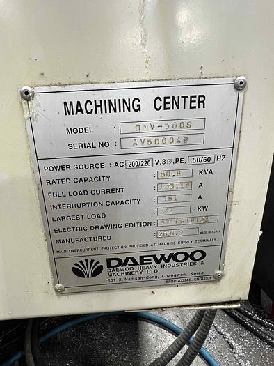 Used Doosan DMV - 500S Vertical Machining Centers With 4th Axis