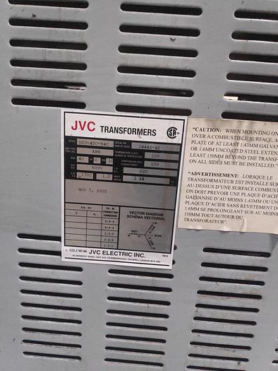 Used 40 KVA TRANSFORMER 600V TO 200 V