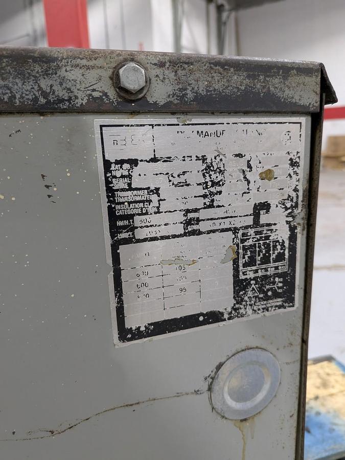 Used REX TRANSFORMER 30KVA (600V- 208/120V) #200