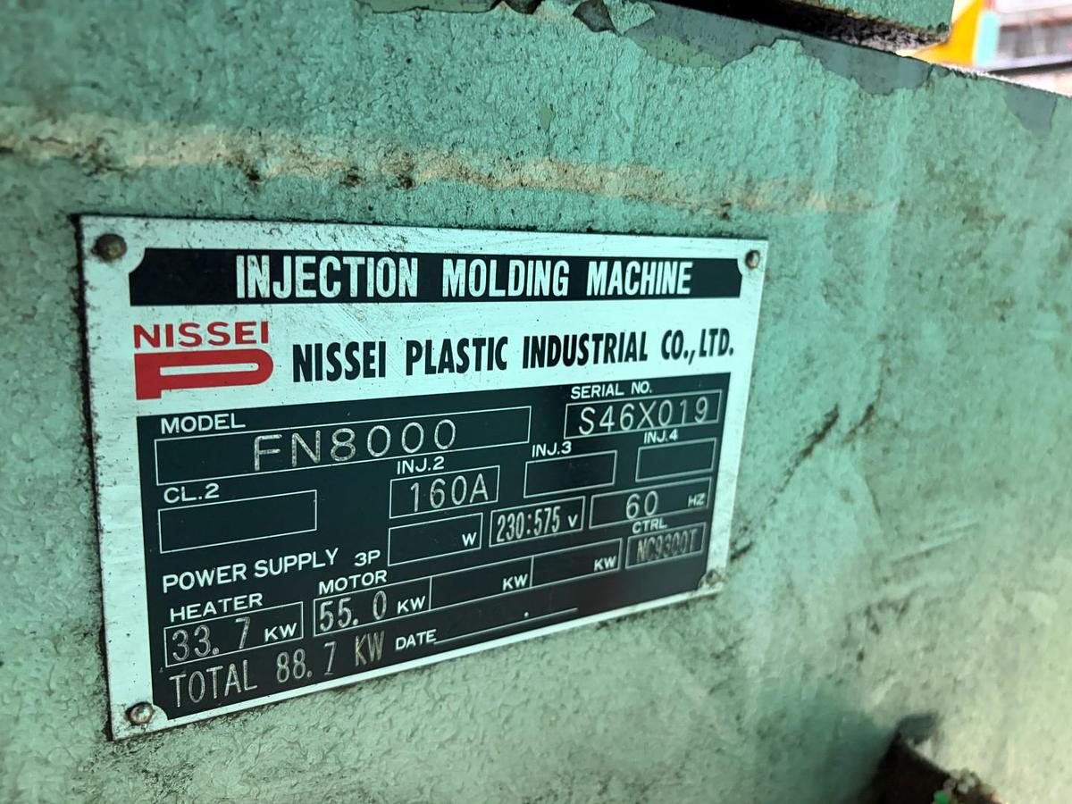 Used NISSEI FN8000 INJECTION MOLDING MACHINE