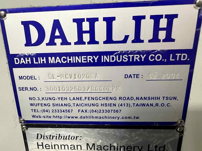 Used DAHLIH Vertical Machining Centre (3 Axis)