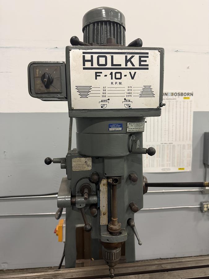 Used HOLKE F-10-V DRILL PRESS