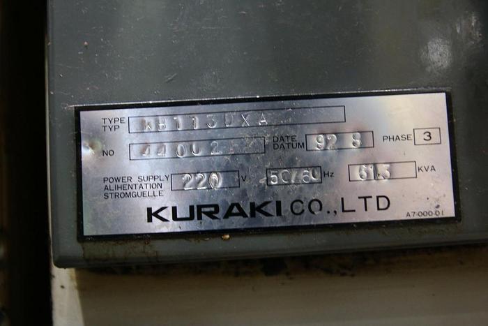 Used KURAKI HORIZONTAL BORING MILL (HMC)