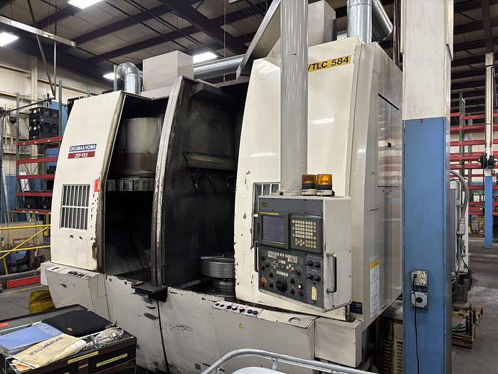 Used Okuma & Howa Model 2SP-V55 Twin Spindle CNC Vertical Turning Lathe