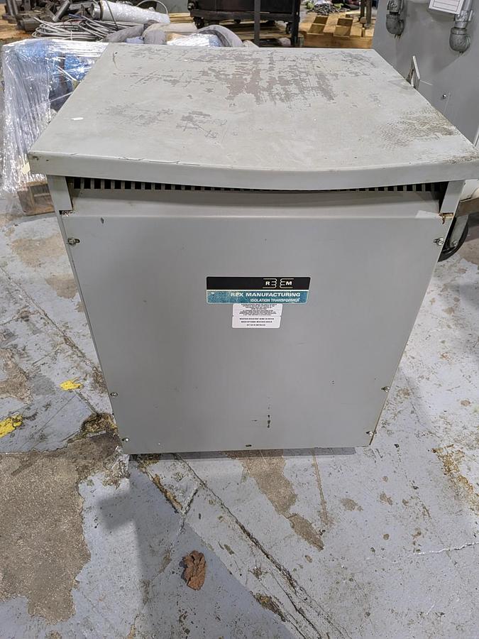 Used REX TRANSFORMER 45KVA (600V- 208/120V) #203