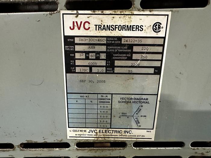 Used 35 KVA (600/220) TRANSFORMER