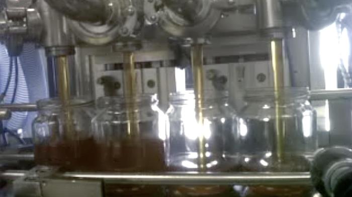 Línea de llenado, taponado y etiquetado para miel - RTE4U