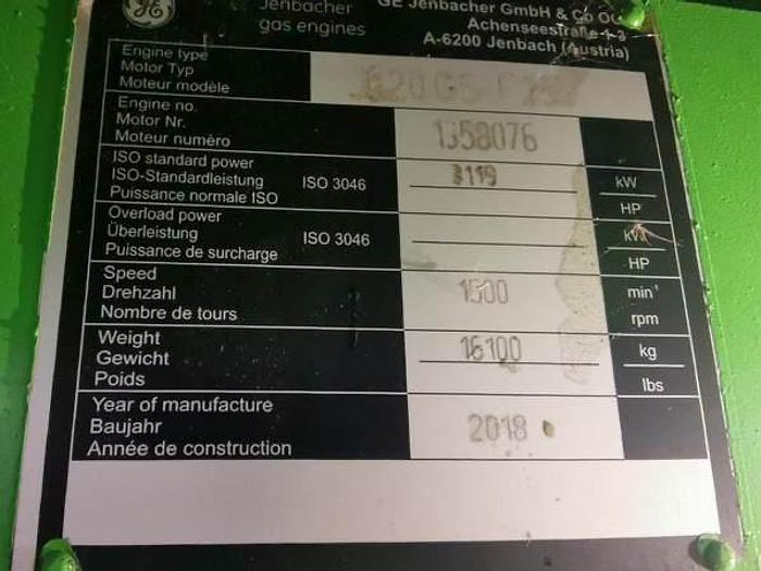 2018 Jenbacher 620GS